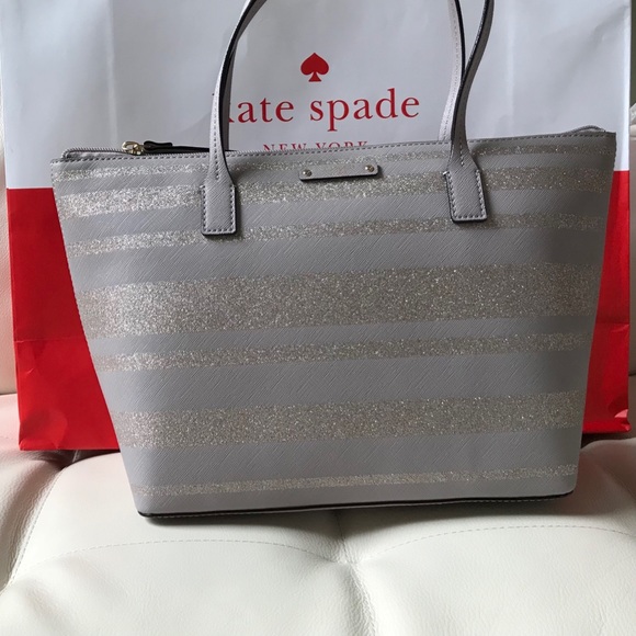 NWT KATE SPADE NEW YORK NOUVEAU NEUTRAL TOTE BAG - Picture 3 of 8